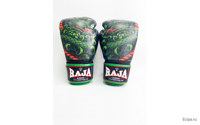 Боксерские перчатки Raja Snake Green 14 oz
