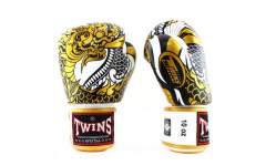 Боксерские перчатки Twins Special FBGVL3-52 Dragon white gold 16 oz
