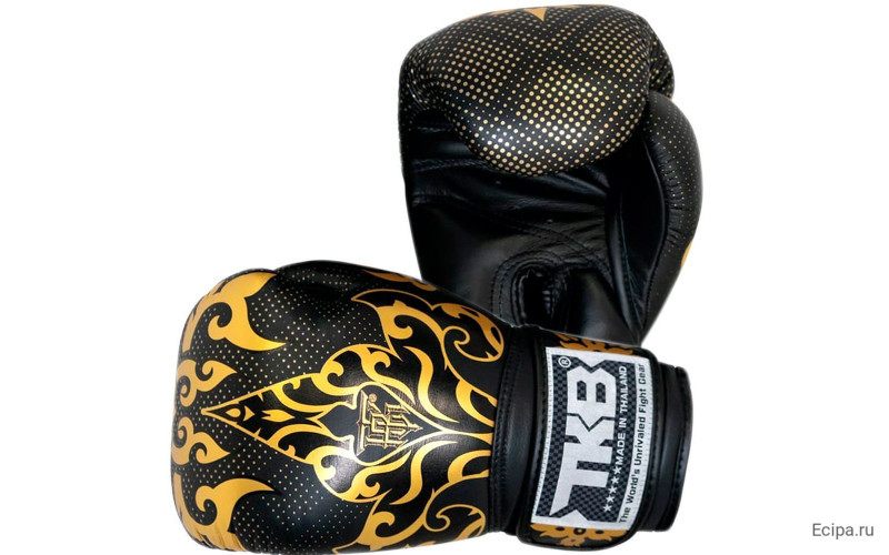 Боксерские перчатки TKB Kanok black 14 oz