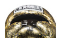 Боксерский шлем Top King Gold / Black Snake Edition Head Guard L