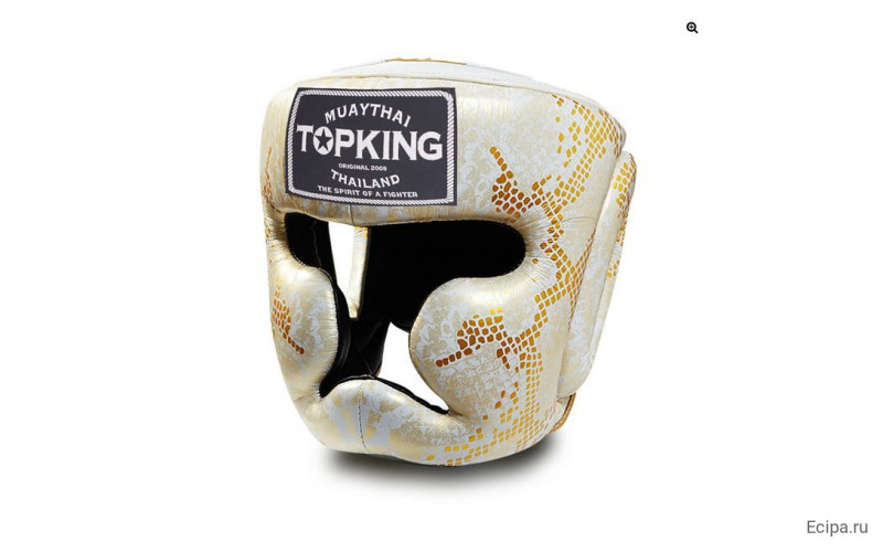 Боксерский шлем Top King Gold / White Snake Edition Head Guard XL