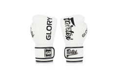 Боксерские перчатки турнира Glory Fairtex BGVG1 white 12 oz