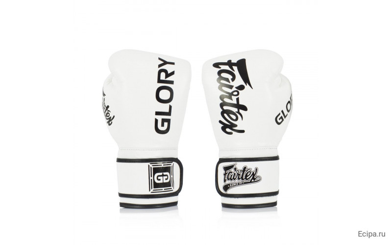 Боксерские перчатки турнира Glory Fairtex BGVG1 white 12 oz