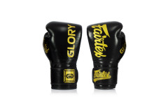 Боксерские перчатки турнира Glory Fairtex BGVG1 black 12 oz