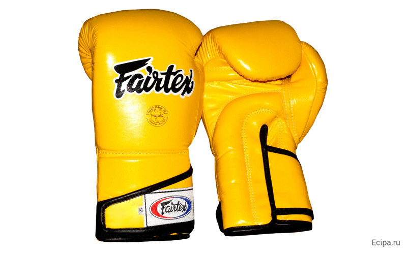 Боксерские перчатки Fairtex BGV6 yellow 12 oz
