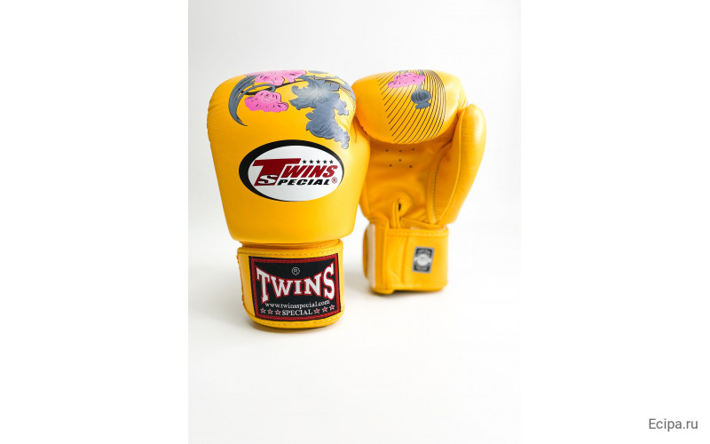 Боксерские перчатки Twins FBGVL3-13 yellow 14 oz