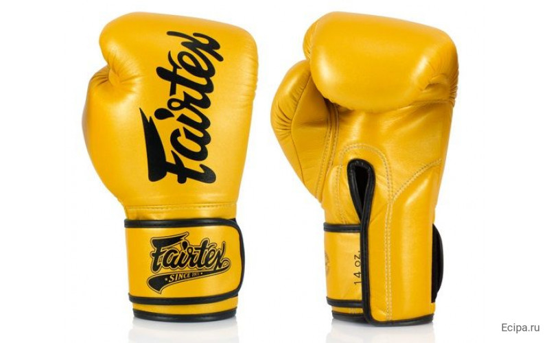 Боксерские перчатки Fairtex BGV18 Yellow 12 oz