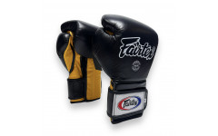 Боксерские перчатки Fairtex BGV9 black yellow 12 oz