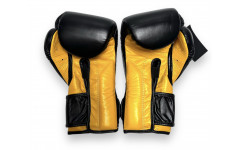 Боксерские перчатки Fairtex BGV9 black yellow 12 oz